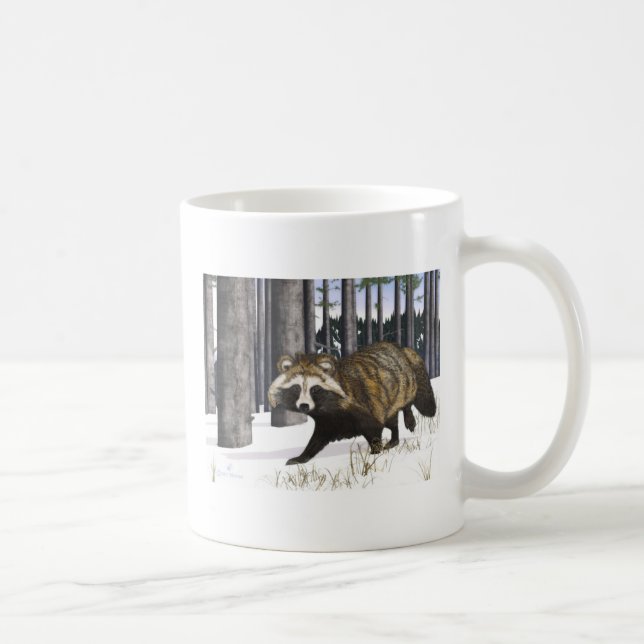 Tanuki - Raccoon Dog Coffee Mug (Right)