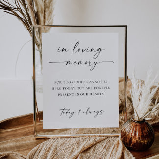 TANYA | In Loving Memory Sign for Weddings