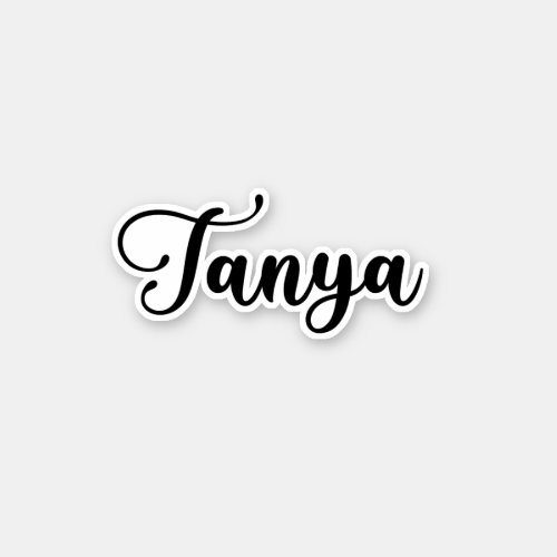 Tanya Name _ Handwritten Calligraphy Sticker