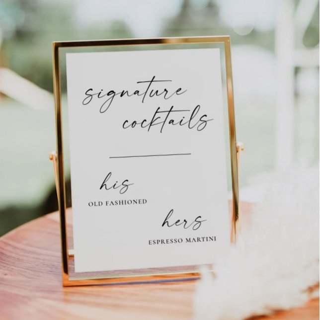 TANYA | Simple signature drinks sign for weddings (Creator Uploaded)