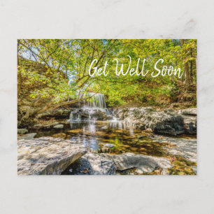 Tanyard Creek Waterfall In Fall Get Well Soon Postcard