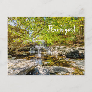 Tanyard Creek Waterfall In The Fall Thank You Postcard