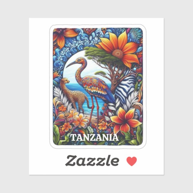 Tanzania, Africa Sticker (Sheet)