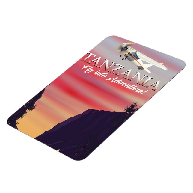 Tanzania African flight poster Magnet (Left Side)