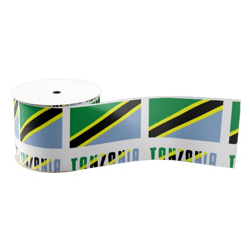 Tanzania and Tanzanian Flag Grosgrain Ribbon
