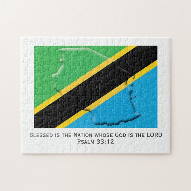 TANZANIA | Blessed Nation | TANZANIAN FLAG Jigsaw Puzzle (Horizontal)
