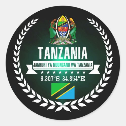 Tanzania Classic Round Sticker