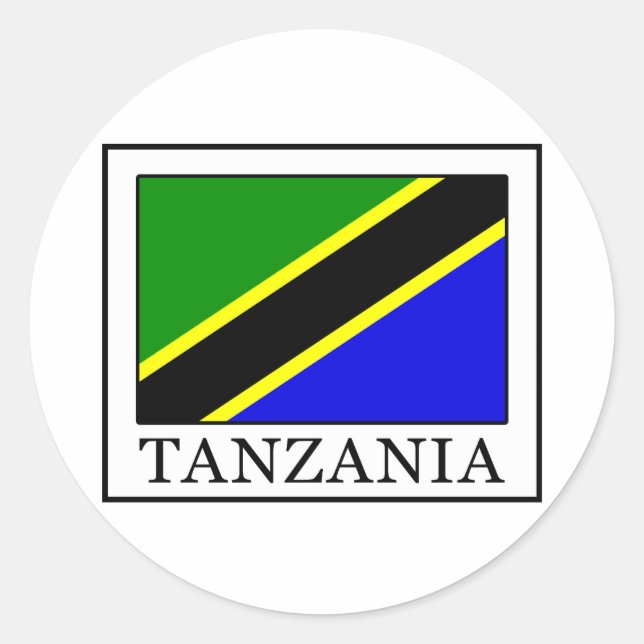 Tanzania Classic Round Sticker (Front)