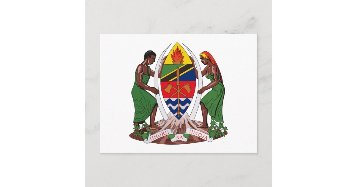 tanzania-coat-of-arms-postcard-zazzle