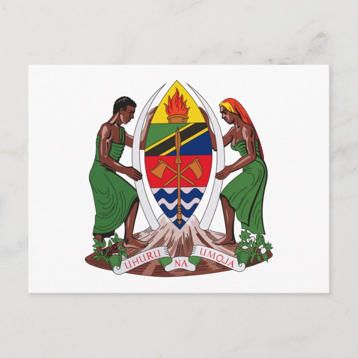 tanzania-coat-of-arms-postcard-zazzle