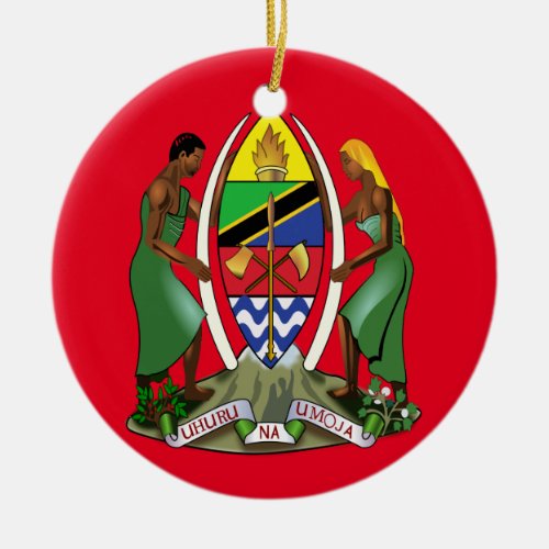 Tanzania Crest Christmas Ornament