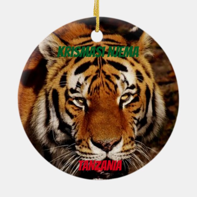 Tanzania Custom Lion / Elephant Ornament (Back)