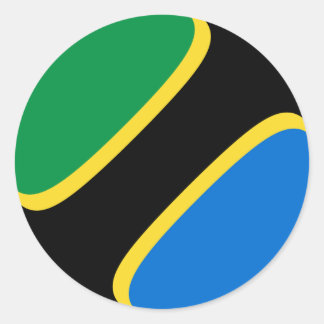 Tanzania Fisheye Flag Sticker