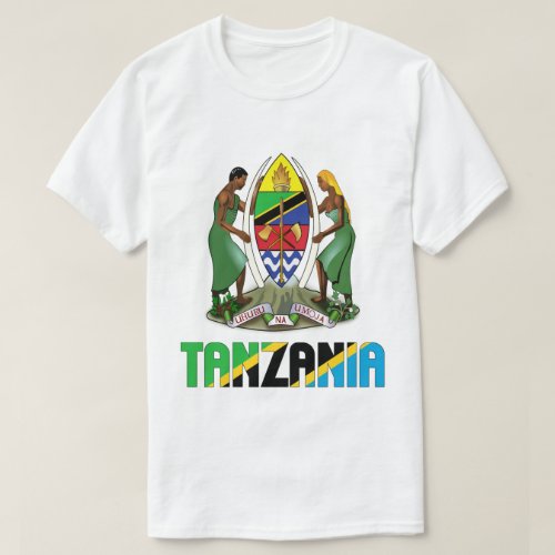 Tanzania Flag and Coat Of Arms Patriotic T_Shirt