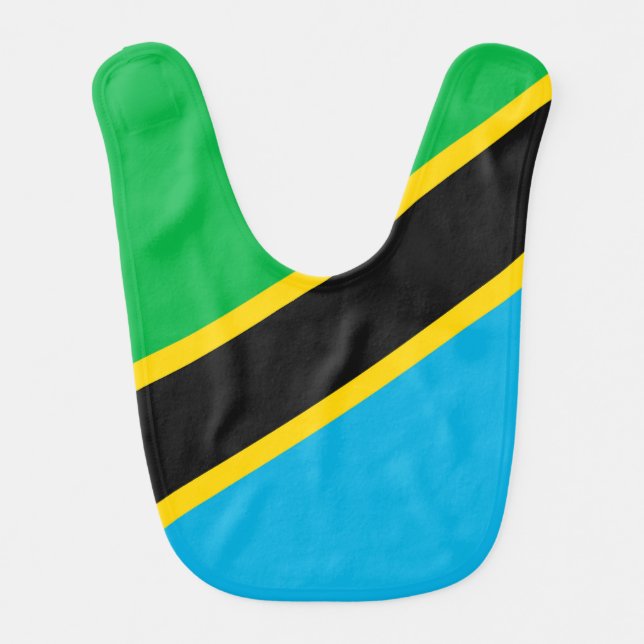 Tanzania flag baby bib (Front)