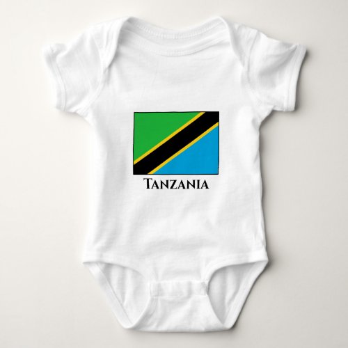 Tanzania Flag Baby Bodysuit