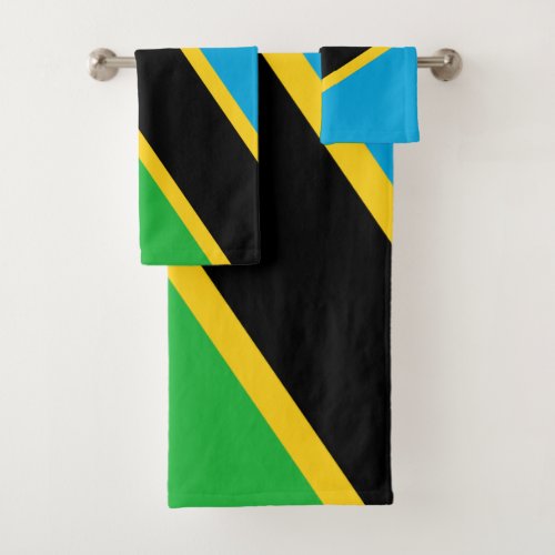 Tanzania Flag Bath Towel Set
