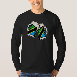 Tanzania Flag Beer Mug Cool Tanzanian Beer T-Shirt