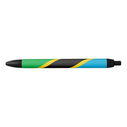 Tanzania flag black ink pen