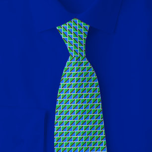 Tanzania Flag Brick Pattern Neck Tie