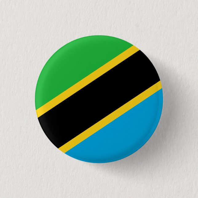 Tanzania Flag Button (Front)