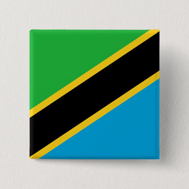 Tanzania Flag Button (Front)