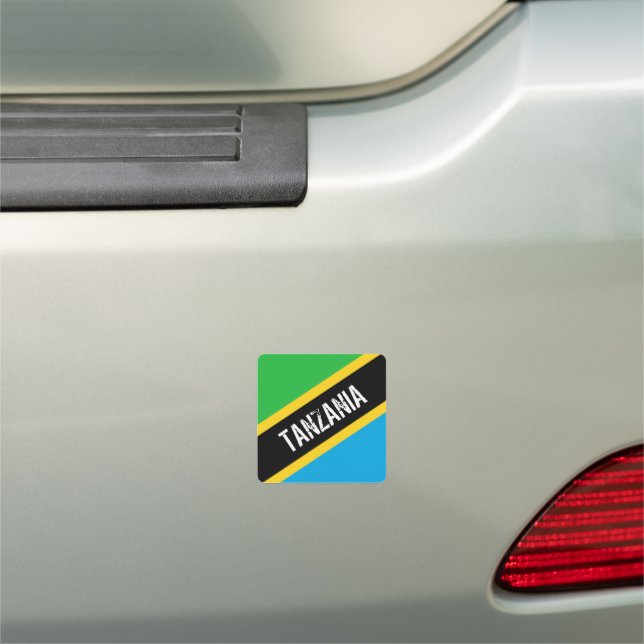 tanzania flag car magnet (In Situ)