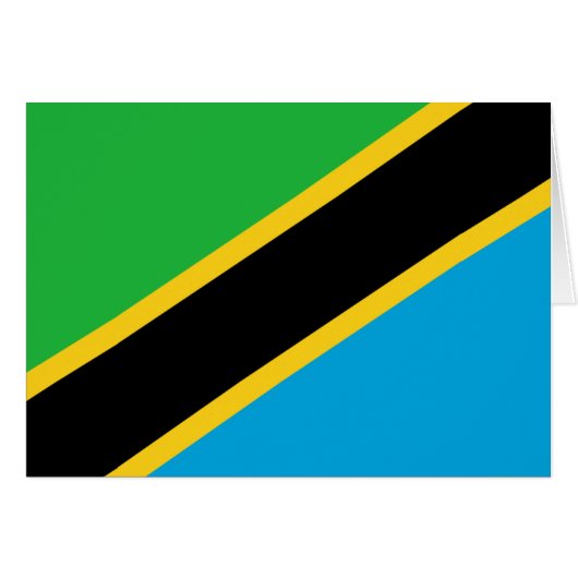 Tanzania Flag Card (Front Horizontal)