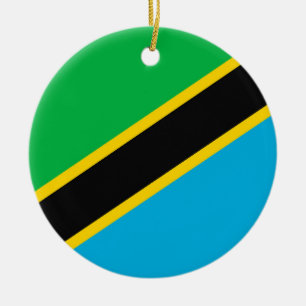 Tanzania flag ceramic ornament