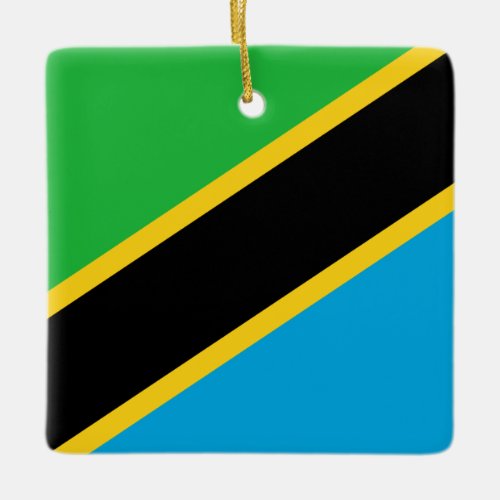 Tanzania Flag  Ceramic Ornament