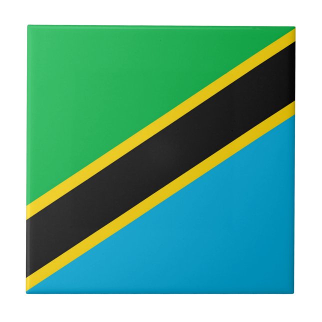 Tanzania flag ceramic tile (Front)
