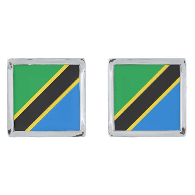Tanzania Flag Cufflinks (Front)