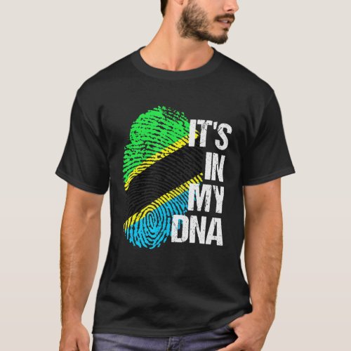 Tanzania Flag Dna Heritage Roots Pride Tee