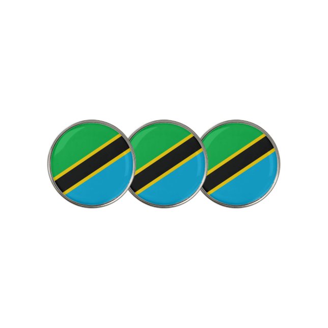 Tanzania flag golf ball marker (3 Up)