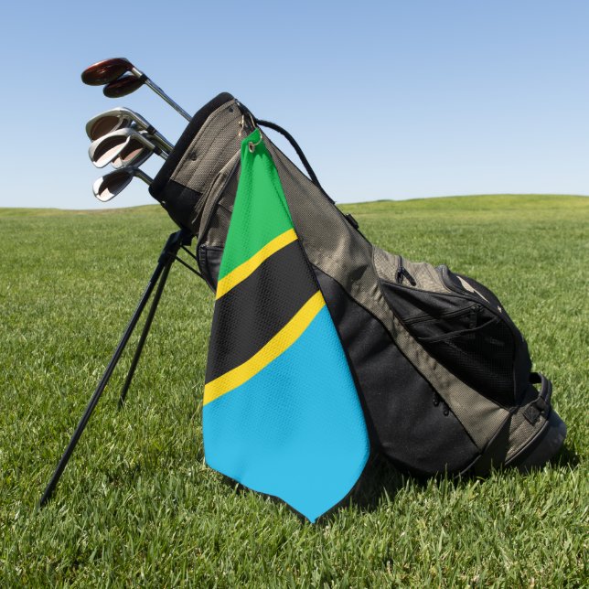 Tanzania flag golf towel (Green)