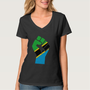 Tanzania Flag Handfist Tanzanian Pride Tanzanian R T-Shirt
