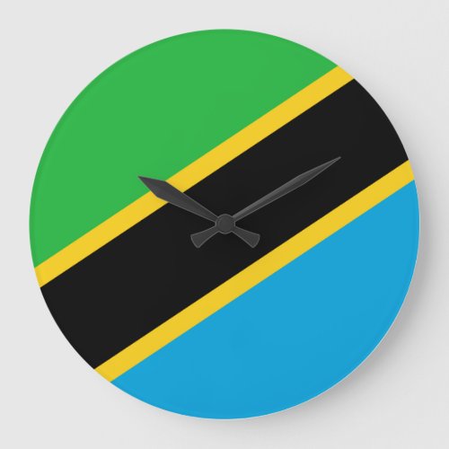 Tanzania Flag Large Clock