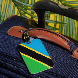 Tanzania flag luggage tag