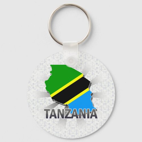 Tanzania Flag Map 20 Keychain
