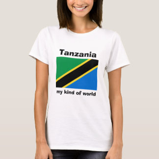 Tanzania Flag + Map + Text T-Shirt