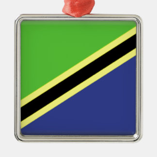 Tanzania Flag Metal Ornament