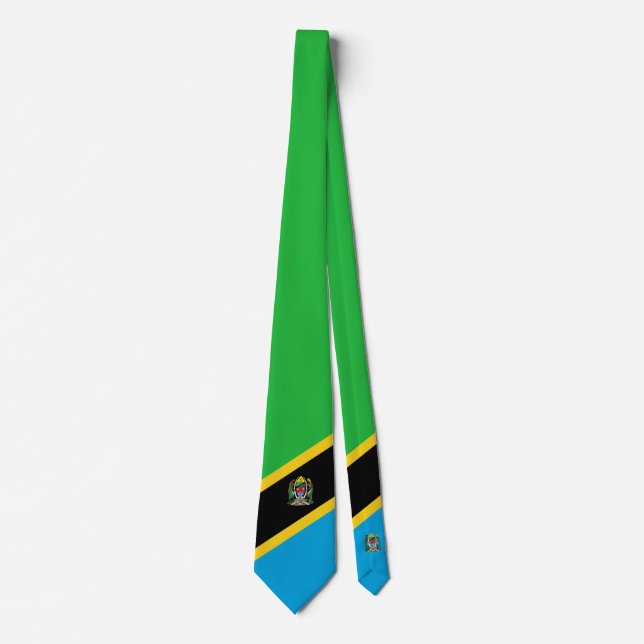 Tanzania flag neck tie (Front)
