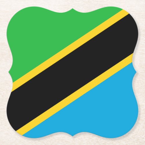 Tanzania Flag Paper Coaster