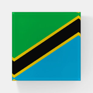 Tanzania flag paperweight