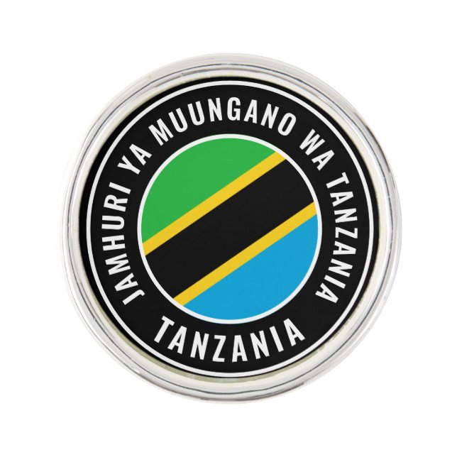 Tanzania Flag Patriotic Lapel Pin (Front)