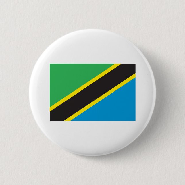 Tanzania Flag Pinback Button (Front)