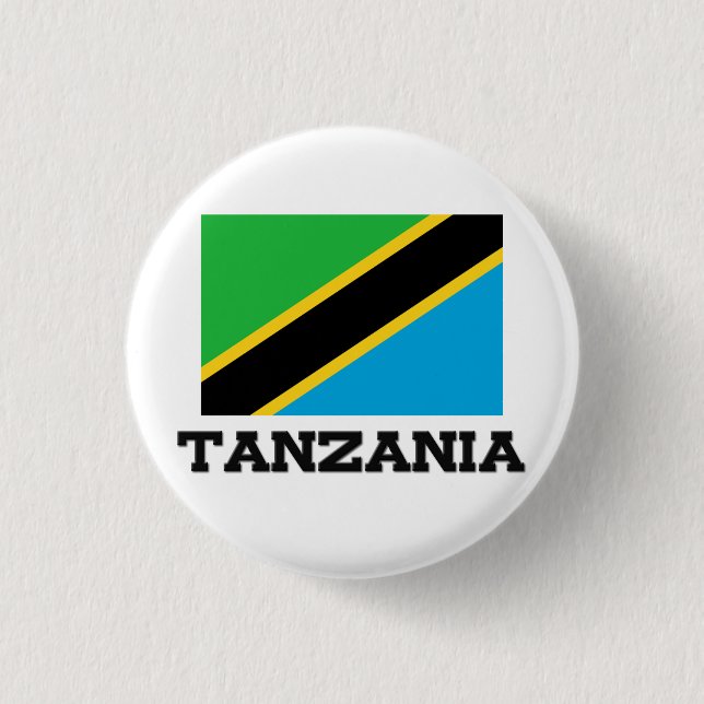 Tanzania Flag Pinback Button (Front)
