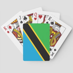 Tanzania Flag Poker Cards