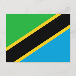 tanzania flag postcard