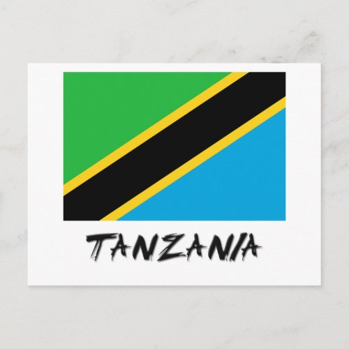 Tanzania Flag Postcard